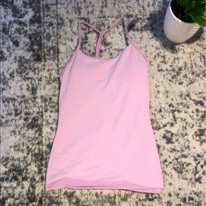 Lululemon Y tank in Cherry Blossom pink